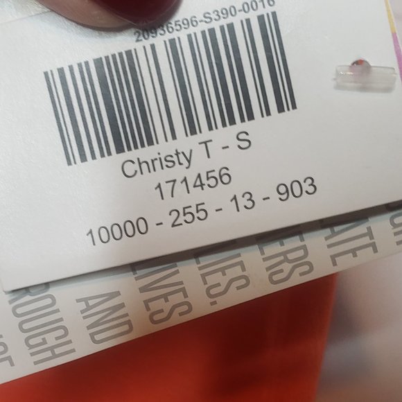 LuLaRoe Christy T Orange V-Neck Top - Picture 6 of 7